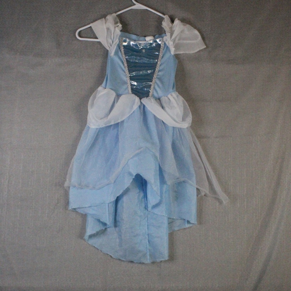 Disney Princess Cinderella Dress Up Costume Size 4-6 Blue Sparkle Cottagecore